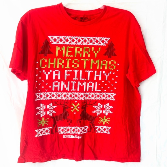 Home Alone Other - Home Alone Tee Merry Christmas You Filthy Animal  100% Cotton SZ XL NWOT